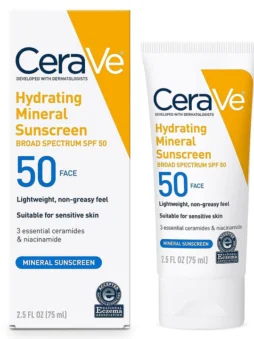 Cerave Hydrating Mineral Sunscreen Face Lotion